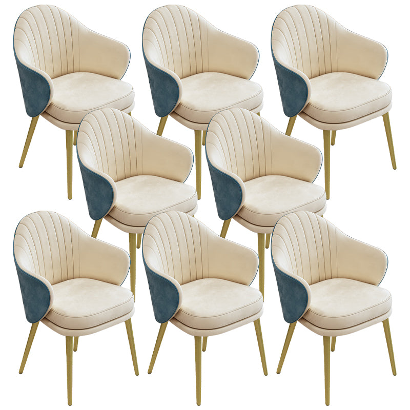 Dining Room Modern Parsons Chair Velvet Upholstered Arm Chair