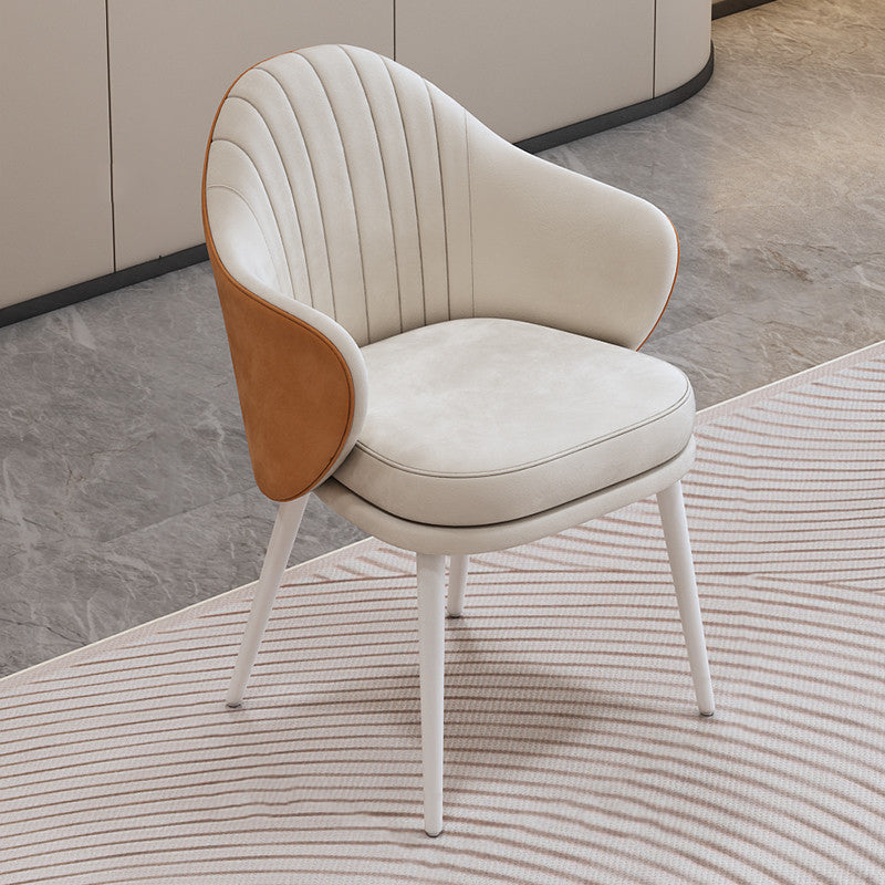 Dining Room Modern Parsons Chair Velvet Upholstered Arm Chair