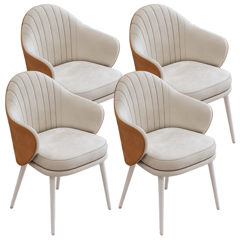 Dining Room Modern Parsons Chair Velvet Upholstered Arm Chair