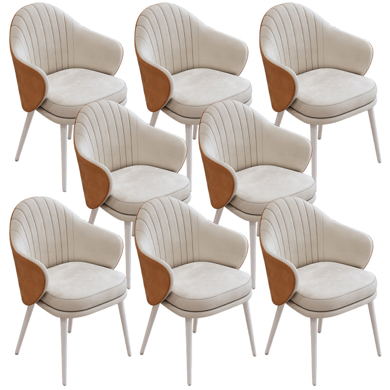 Dining Room Modern Parsons Chair Velvet Upholstered Arm Chair