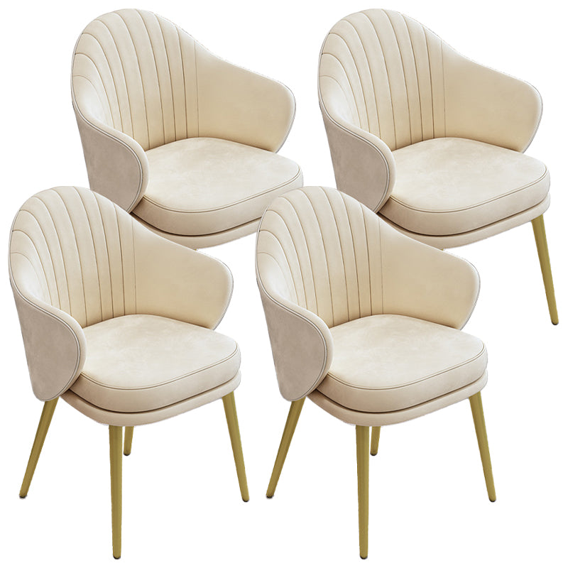 Dining Room Modern Parsons Chair Velvet Upholstered Arm Chair