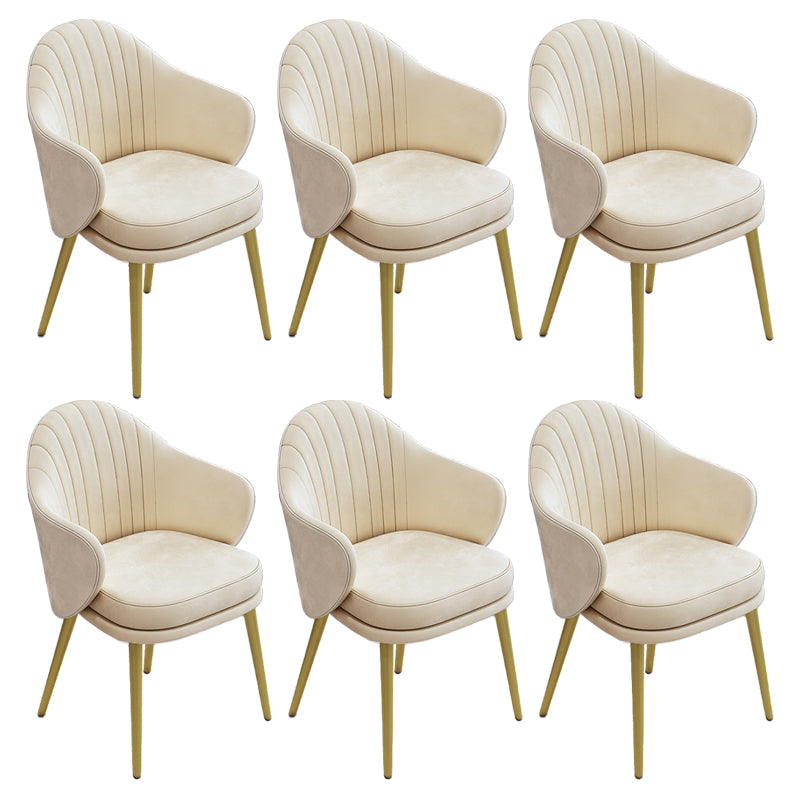 Dining Room Modern Parsons Chair Velvet Upholstered Arm Chair