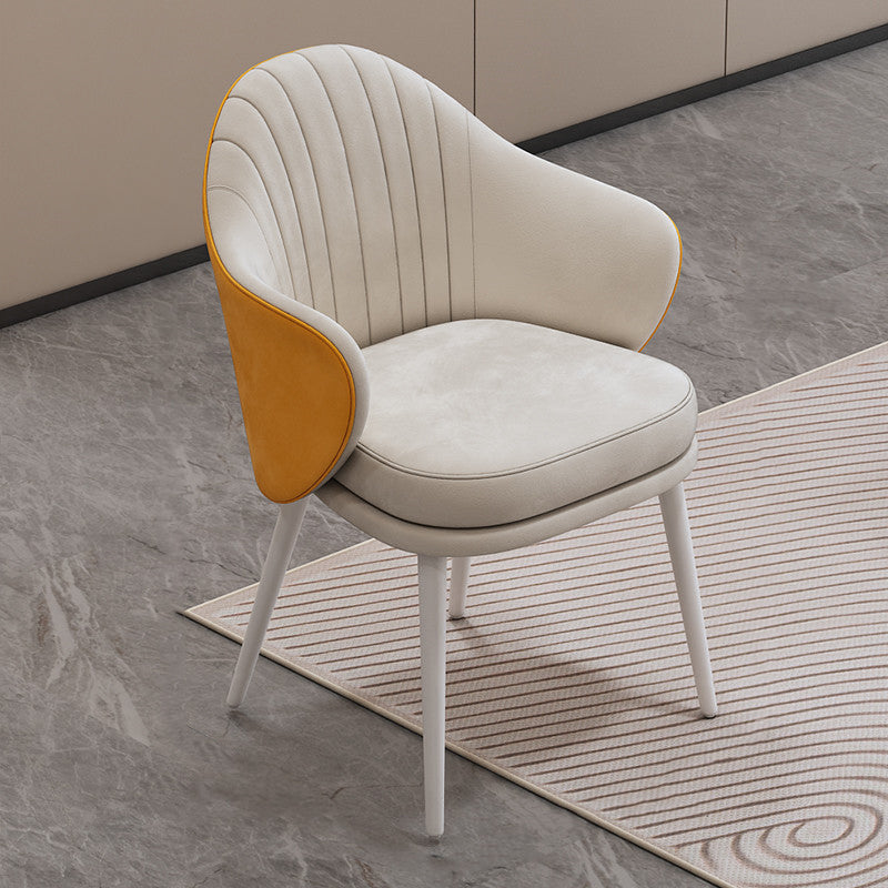 Dining Room Modern Parsons Chair Velvet Upholstered Arm Chair