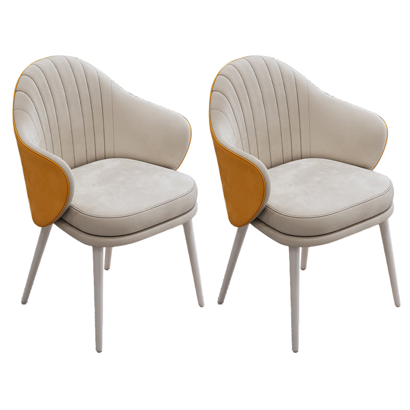 Dining Room Modern Parsons Chair Velvet Upholstered Arm Chair