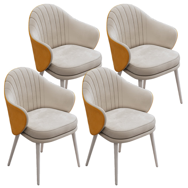 Dining Room Modern Parsons Chair Velvet Upholstered Arm Chair