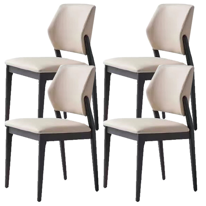 Open Back Dining Side Chair Industrial Solid Wood Dining Chair