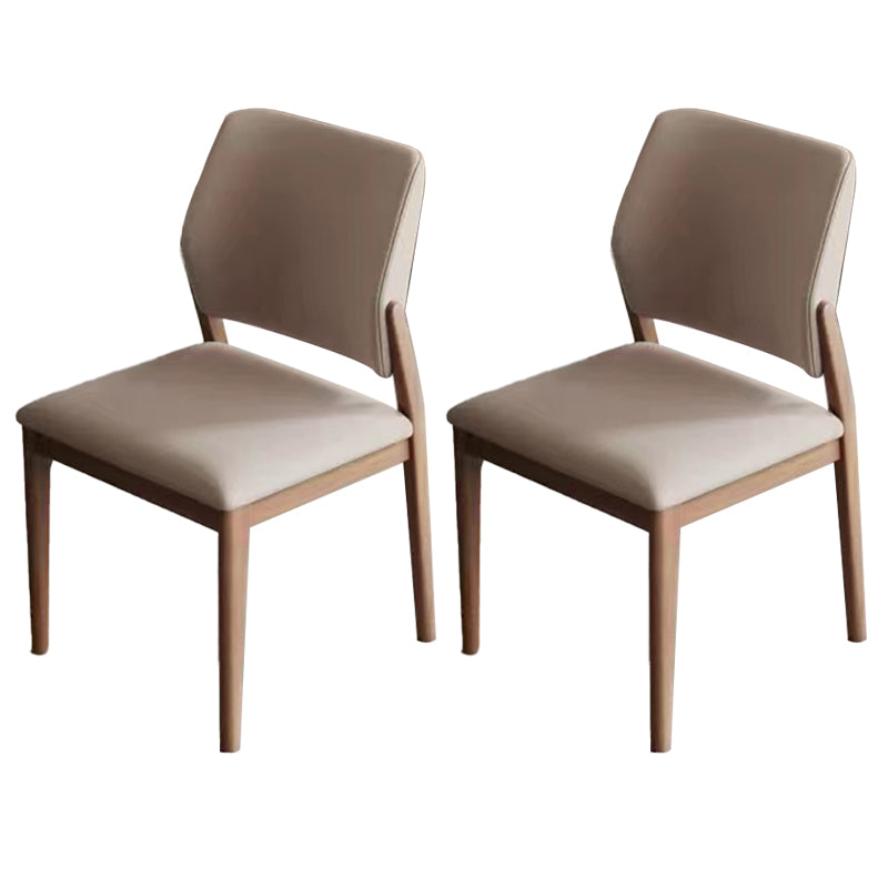 Open Back Dining Side Chair Industrial Solid Wood Dining Chair