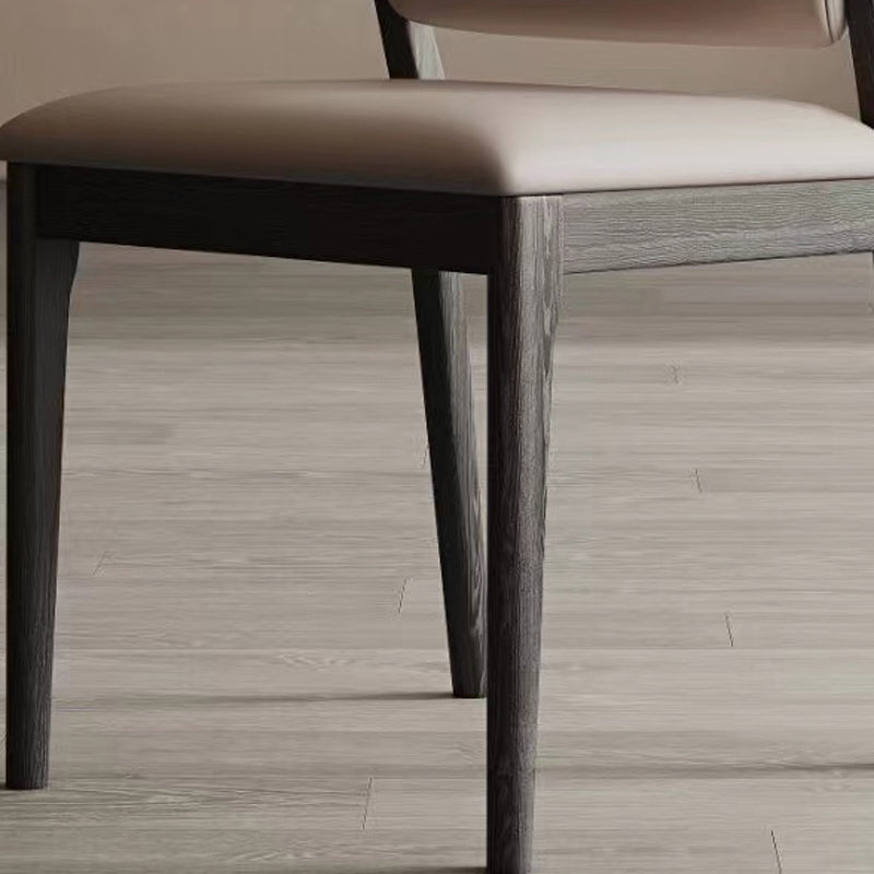 Open Back Dining Side Chair Industrial Solid Wood Dining Chair