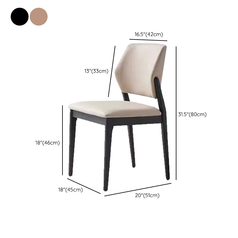 Open Back Dining Side Chair Industrial Solid Wood Dining Chair