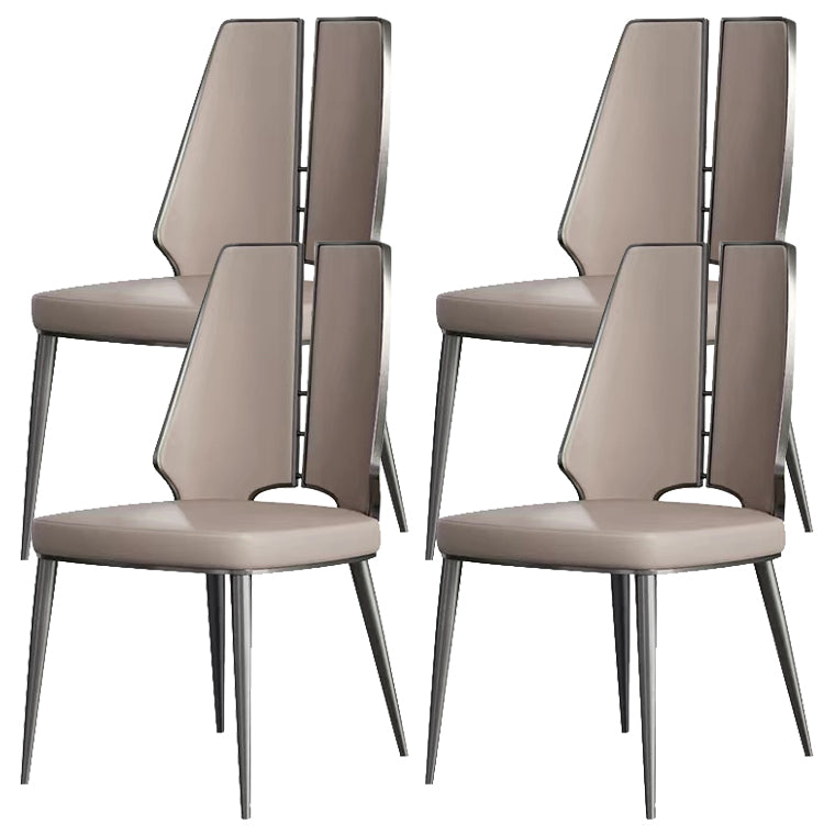 Glam Kitchen Side Chair Dining Room Open Back Dining Armless Chair