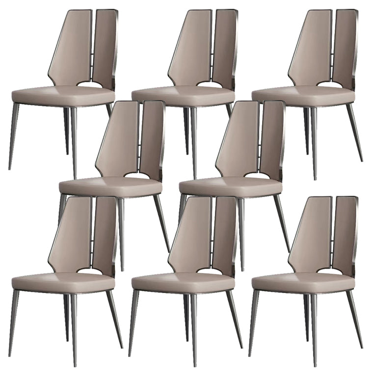 Glam Kitchen Side Chair Dining Room Open Back Dining Armless Chair