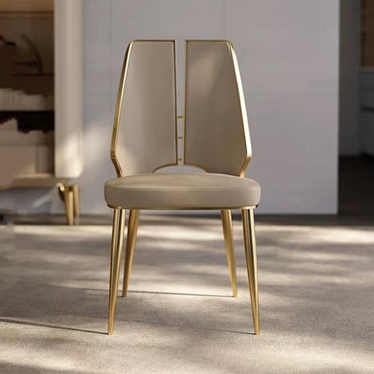 Glam Kitchen Side Chair Dining Room Open Back Dining Armless Chair