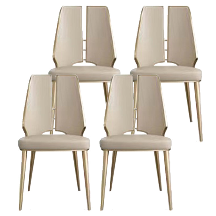 Glam Kitchen Side Chair Dining Room Open Back Dining Armless Chair