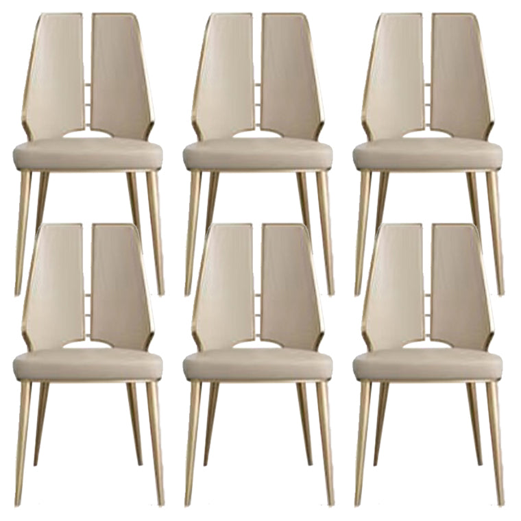 Glam Kitchen Side Chair Dining Room Open Back Dining Armless Chair