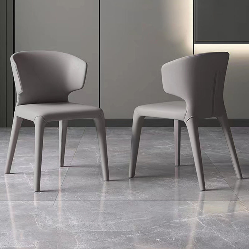 Kitchen Wingback Parsons Chair Faux Leather Dining Room Chair