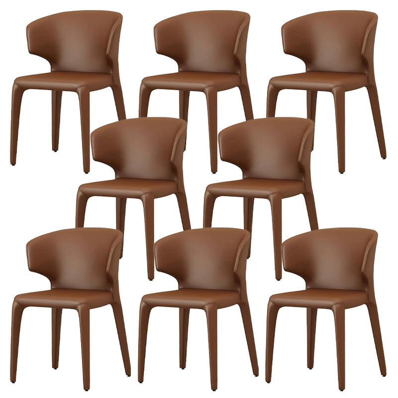 Kitchen Wingback Parsons Chair Faux Leather Dining Room Chair