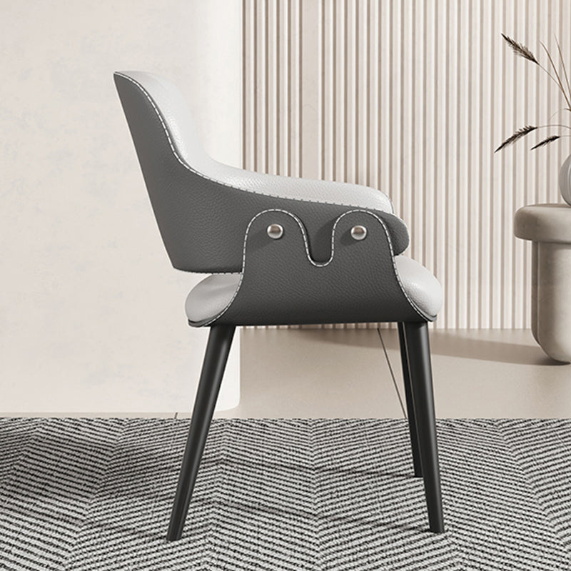 Home Faux Leather Dining Chairs Black Legs Dining Room Chair