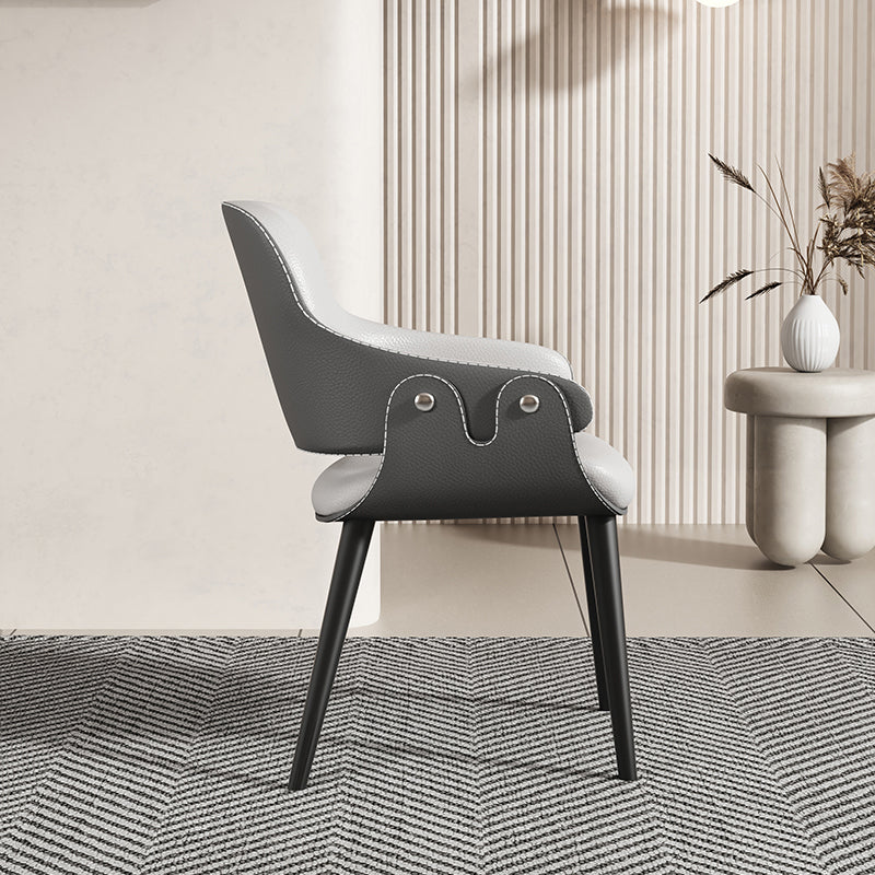 Home Faux Leather Dining Chairs Black Legs Dining Room Chair