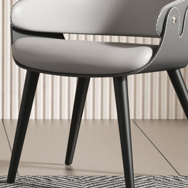 Home Faux Leather Dining Chairs Black Legs Dining Room Chair