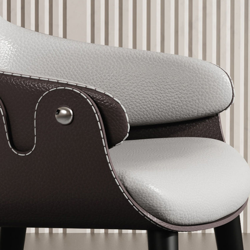 Home Faux Leather Dining Chairs Black Legs Dining Room Chair