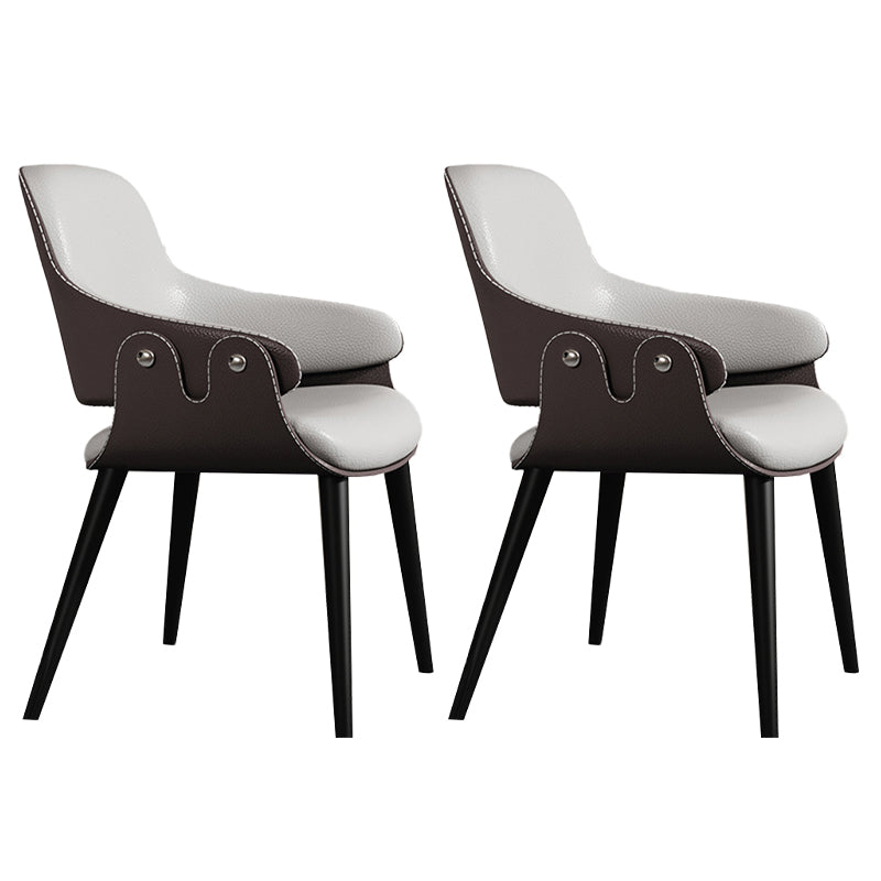 Home Faux Leather Dining Chairs Black Legs Dining Room Chair
