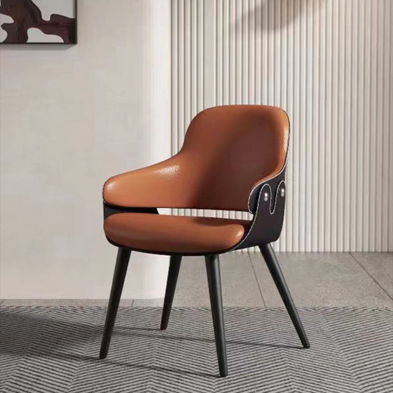 Home Faux Leather Dining Chairs Black Legs Dining Room Chair