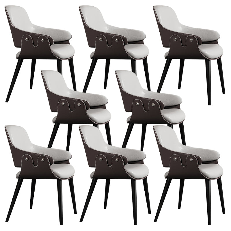 Home Faux Leather Dining Chairs Black Legs Dining Room Chair