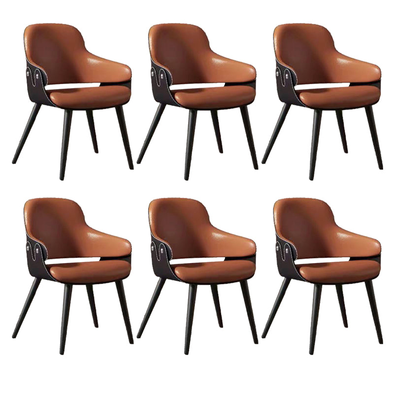 Home Faux Leather Dining Chairs Black Legs Dining Room Chair