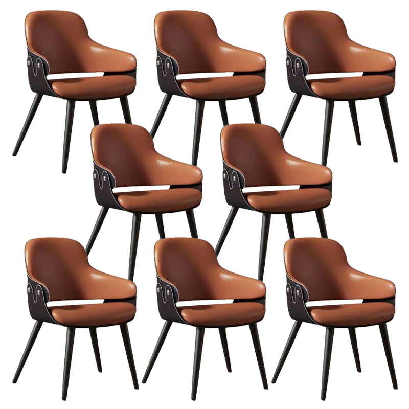 Home Faux Leather Dining Chairs Black Legs Dining Room Chair