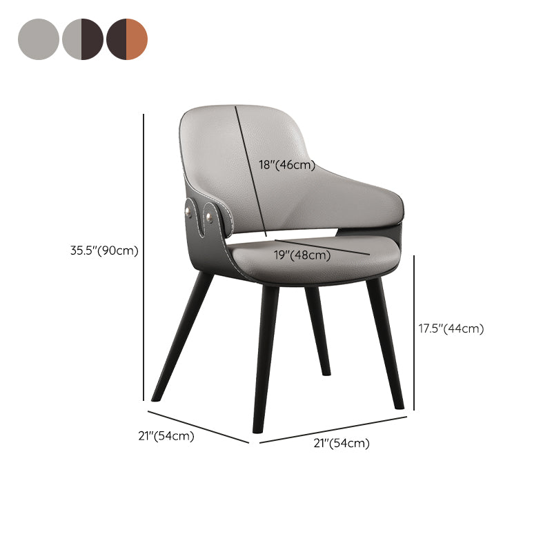 Home Faux Leather Dining Chairs Black Legs Dining Room Chair