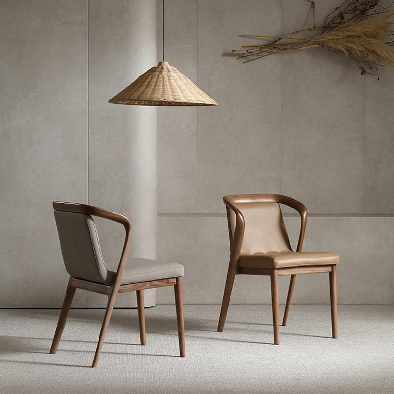 Dining Room Contemporary Side Chair Solid Wood Upholstered Dining Chair