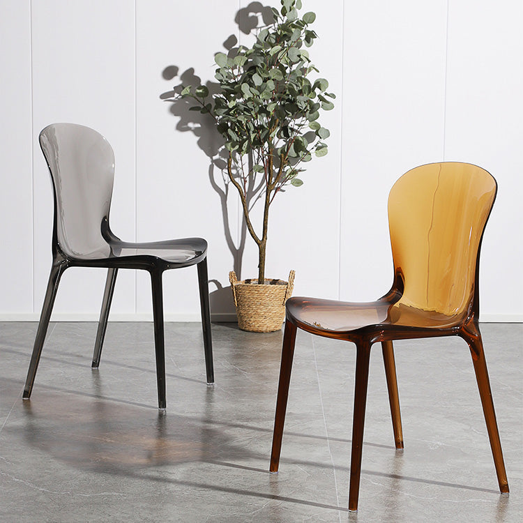 Contemporary Kitchen Dining Side Chair Plastic Parsons Chairs