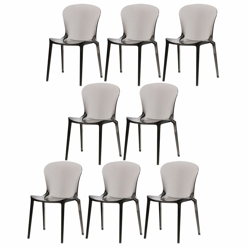 Contemporary Kitchen Dining Side Chair Plastic Parsons Chairs