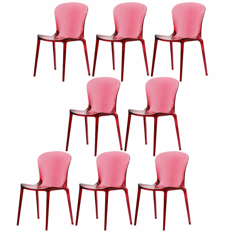 Contemporary Kitchen Dining Side Chair Plastic Parsons Chairs