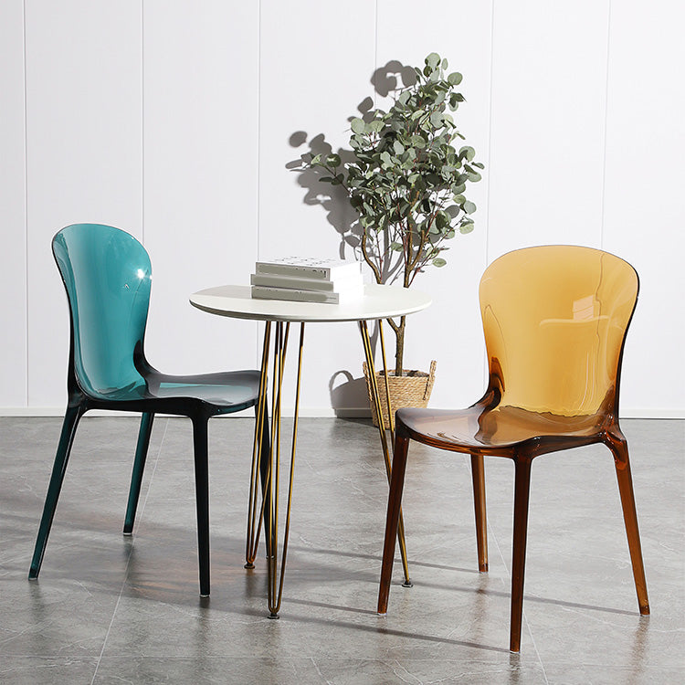 Contemporary Kitchen Dining Side Chair Plastic Parsons Chairs
