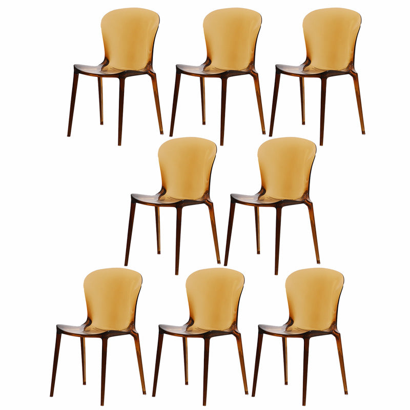 Contemporary Kitchen Dining Side Chair Plastic Parsons Chairs