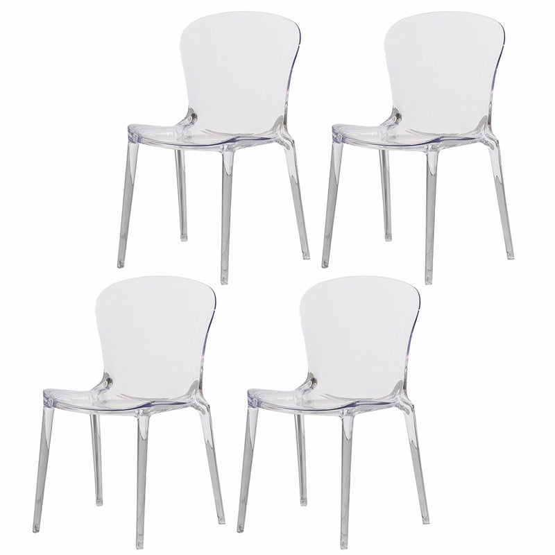 Contemporary Kitchen Dining Side Chair Plastic Parsons Chairs