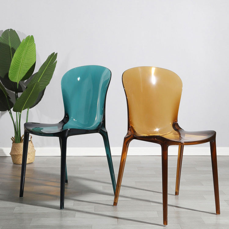 Contemporary Kitchen Dining Side Chair Plastic Parsons Chairs