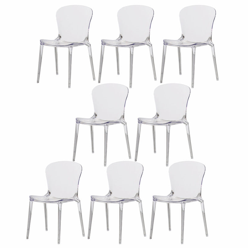 Contemporary Kitchen Dining Side Chair Plastic Parsons Chairs