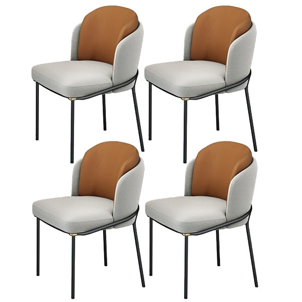 Kitchen Upholstered Side Chair Glam Style Parsons Armless Chair