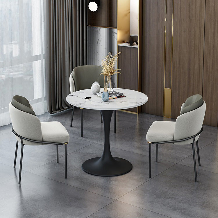 Kitchen Upholstered Side Chair Glam Style Parsons Armless Chair