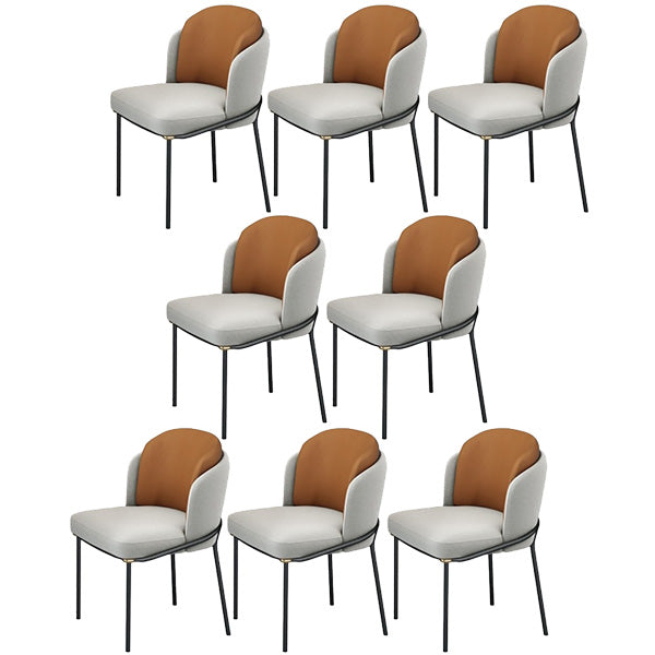 Kitchen Upholstered Side Chair Glam Style Parsons Armless Chair