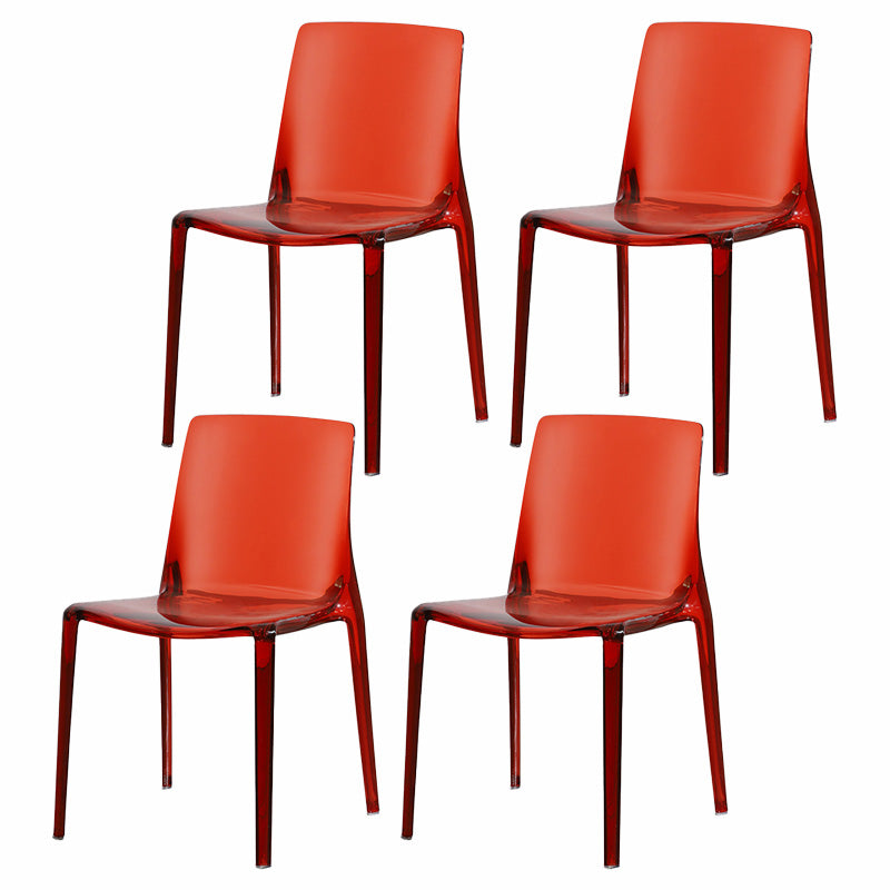 Contemporary Kitchen Dining Side Chair Plastic Stackable Chair