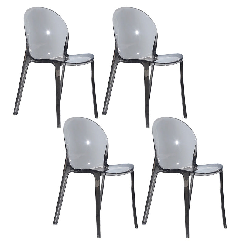 Contemporary Kitchen Dining Side Chair Plastic Stack Parsons Chair