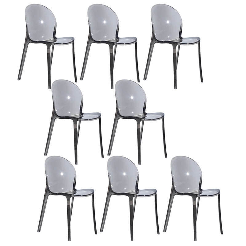 Contemporary Kitchen Dining Side Chair Plastic Stack Parsons Chair