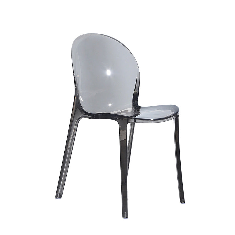 Contemporary Kitchen Dining Side Chair Plastic Stack Parsons Chair