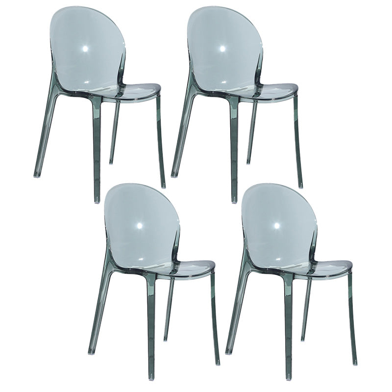 Contemporary Kitchen Dining Side Chair Plastic Stack Parsons Chair