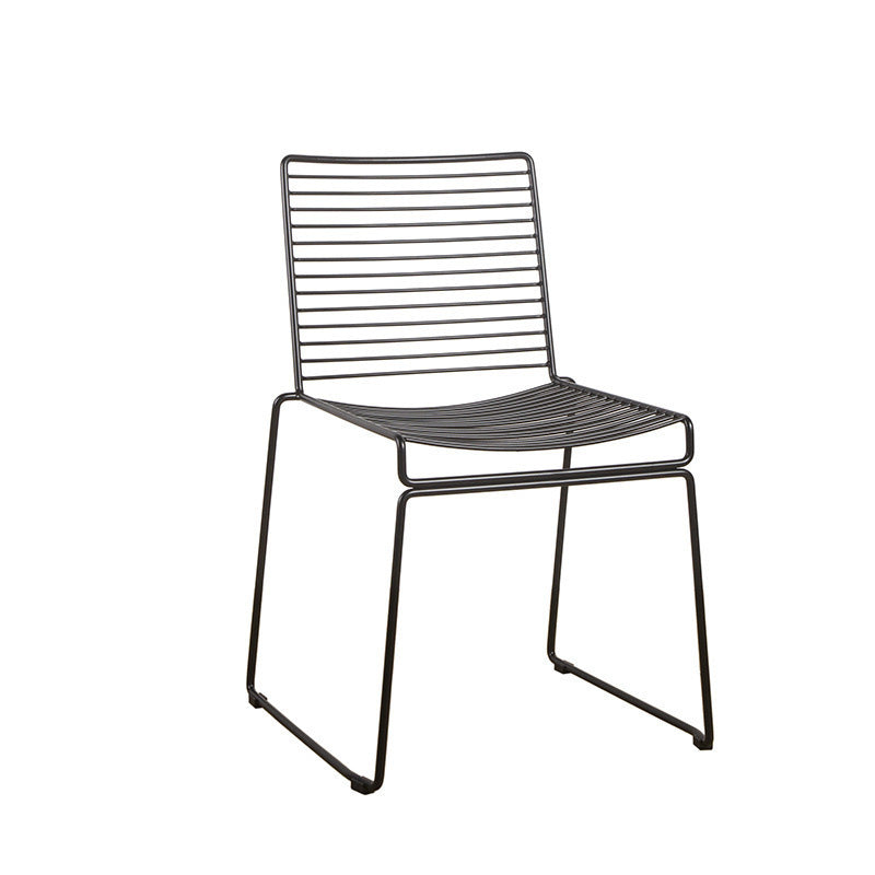 Metal Modern Style Side Chair Ladder Back Chair for Patio Use