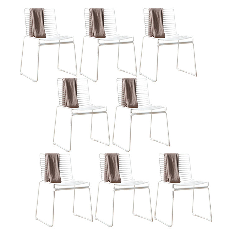 Metal Modern Style Side Chair Ladder Back Chair for Patio Use