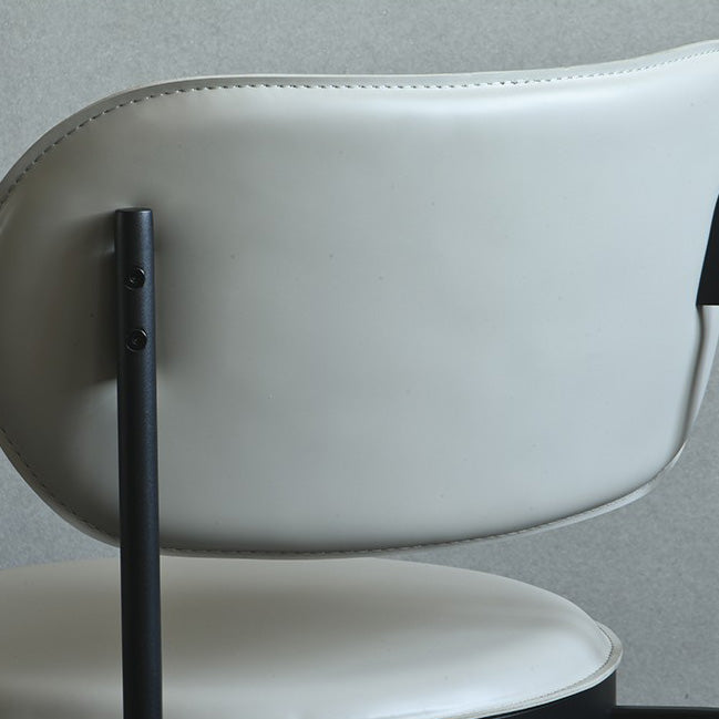 Industrial Open Back Dining Chair Black Legs Dining Side Chair